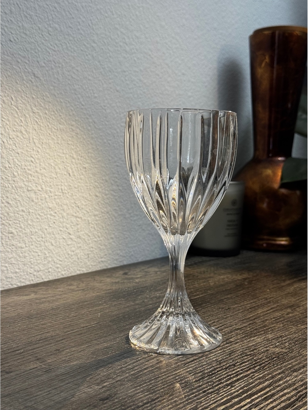 Mikasa Park Lane Crystal Water Goblet 6 3/4” Vintage Stemware